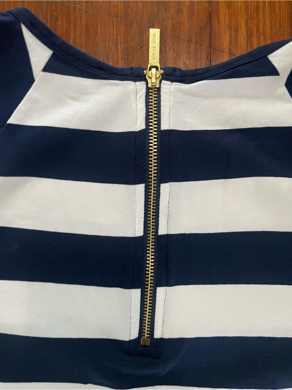 Michael Kors Navy & White Striped Short Sleeve Women’s Tee Shirt Dress